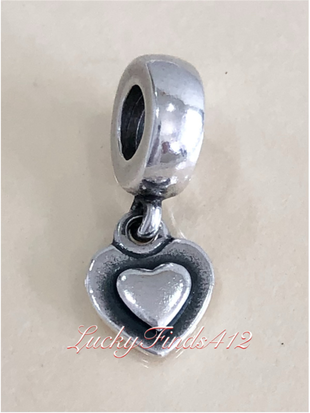 Authentic Pandora Heart Dangle Charm Retired Pandora Charm